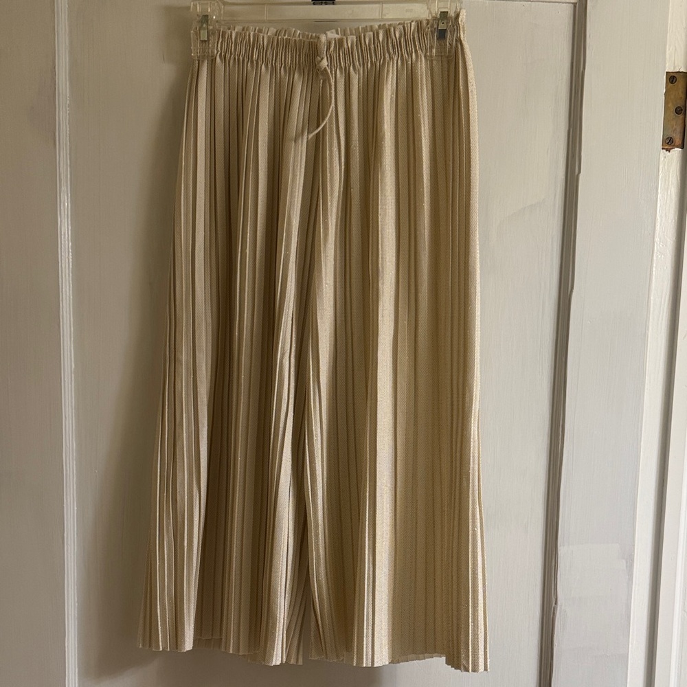 Zara pleated culottes gauchos pants